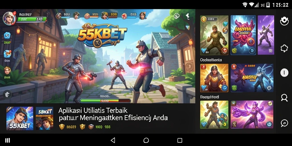 Tampilan antarmuka 55KBET yang user-friendly dan intuitif.