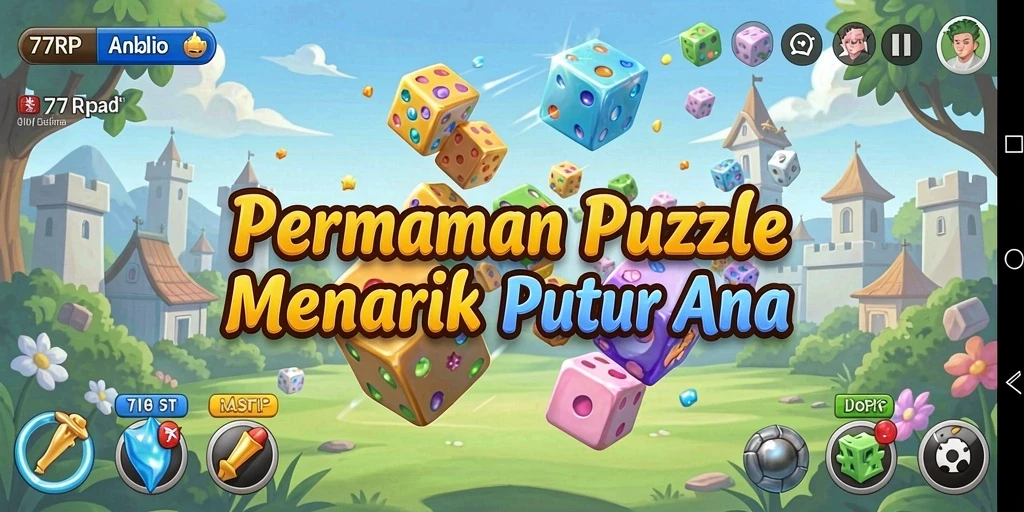 Tangkapan layar gameplay 77RP yang menunjukkan tantangan puzzle.
