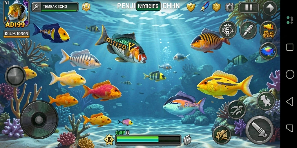 Tampilan gameplay seru Tembak Ikan di ADI99.