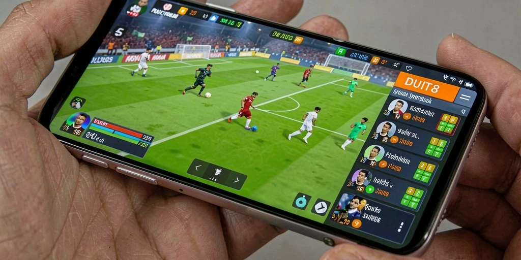 Tampilan screenshot gameplay DUIT8 yang menampilkan aksi taruhan olahraga.