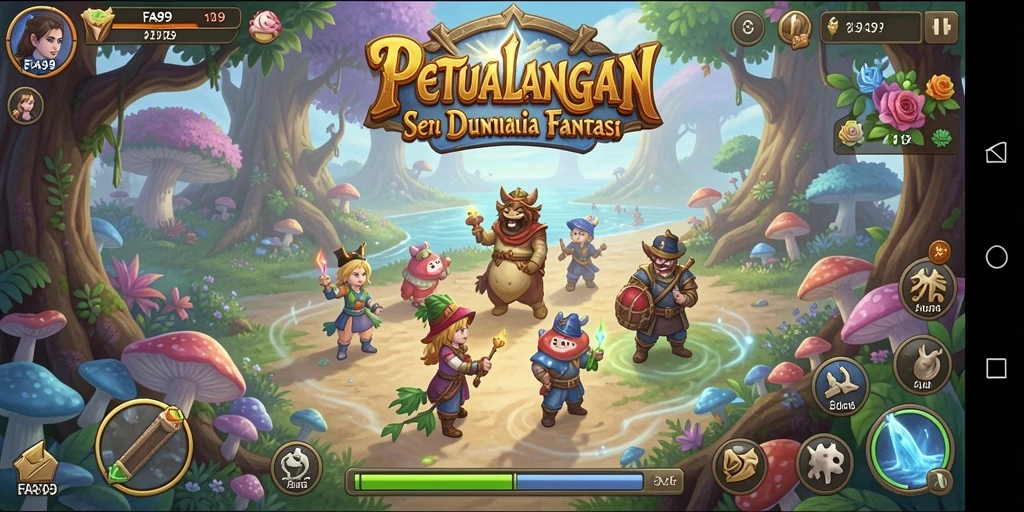Tangkapan layar dari gameplay petualangan seru dalam FA99.
