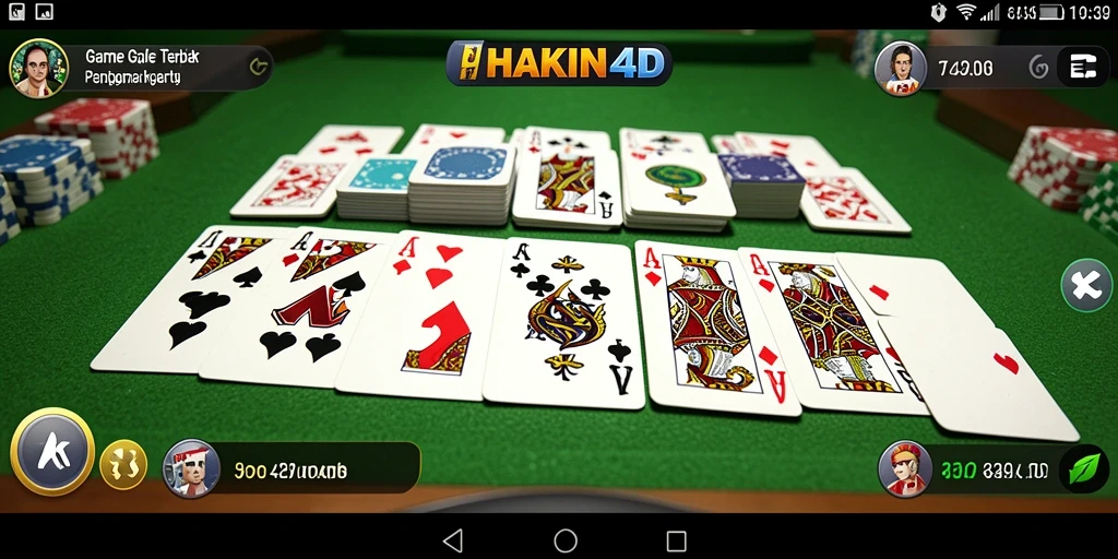 Tampilan utama gameplay Gaple HAKIN4D yang menarik dan interaktif.