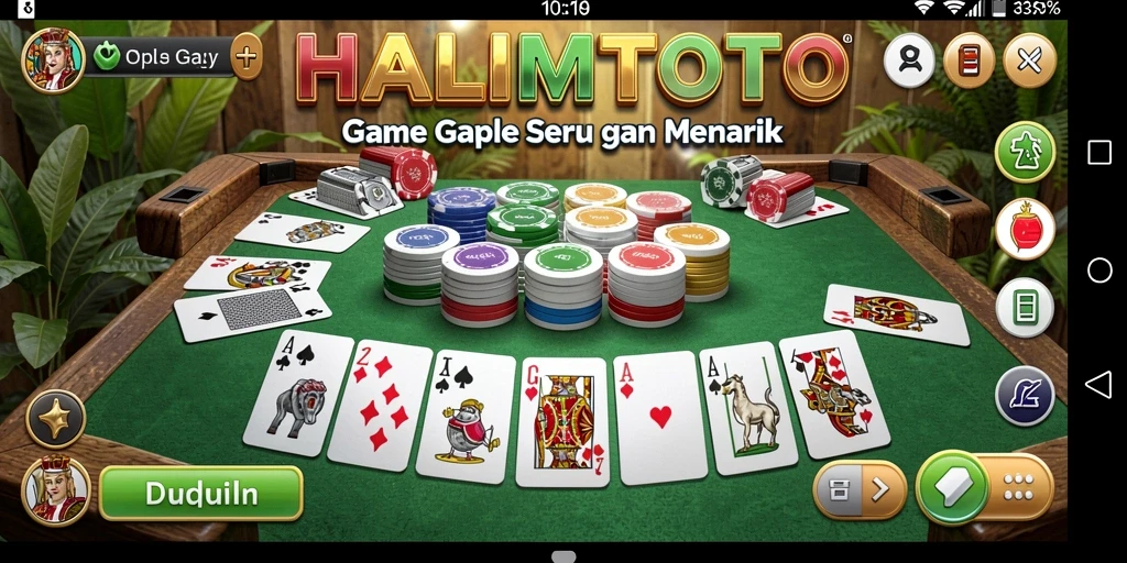Tampilan gameplay HALIMTOTO yang mendebarkan dan penuh strategi.
