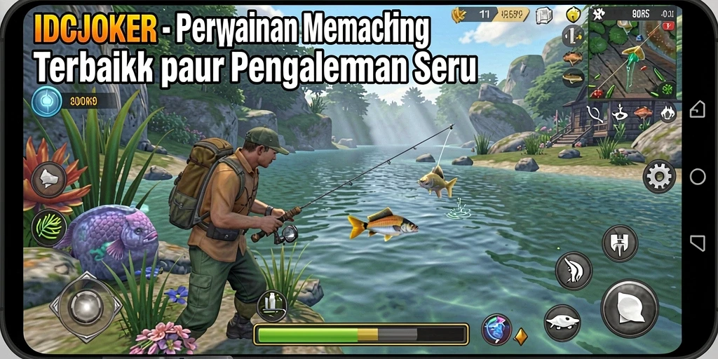 Gameplay IDCJOKER yang menegangkan saat menangkap ikan di lautan.
