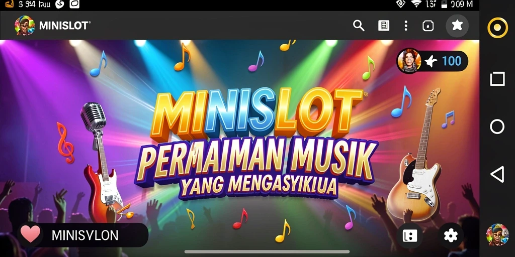 Tampilan gameplay MINISLOT yang penuh warna dan dinamis.