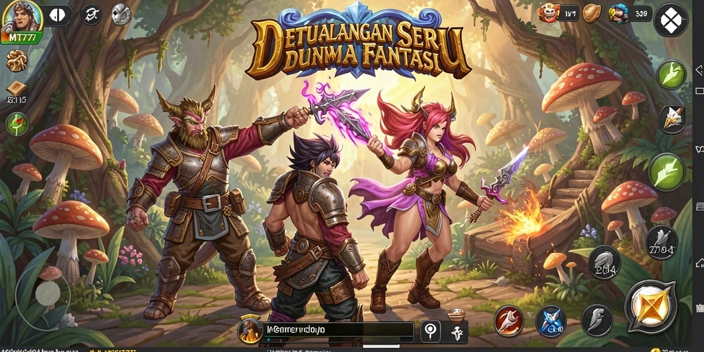 Screenshot utama MT777 menampilkan aksi seru dalam dunia petualangan.