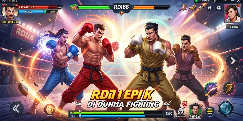 Screenshot gameplay RDI88 menampilkan pertarungan yang seru dan mendebarkan.