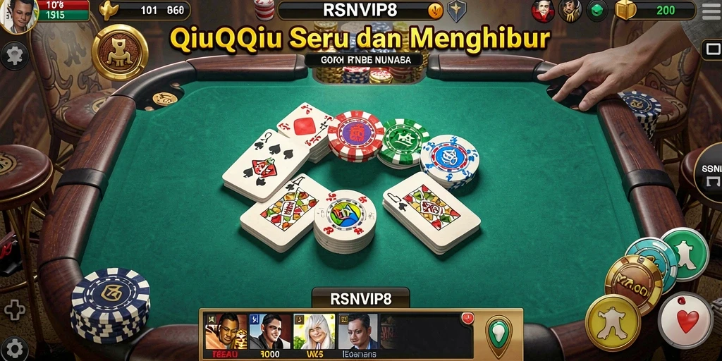 Gameplay RSNVIP8 menampilkan ketegangan dan keseruan dalam QiuQiu.