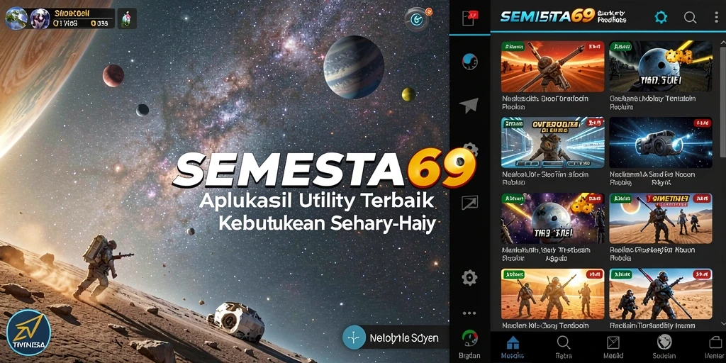 Tampilan antarmuka aplikasi SEMESTA69 yang sederhana dan fungsional.