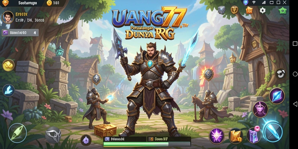 Tampilan gameplay UANG77 yang menampilkan pertarungan seru dan eksplorasi dunia.