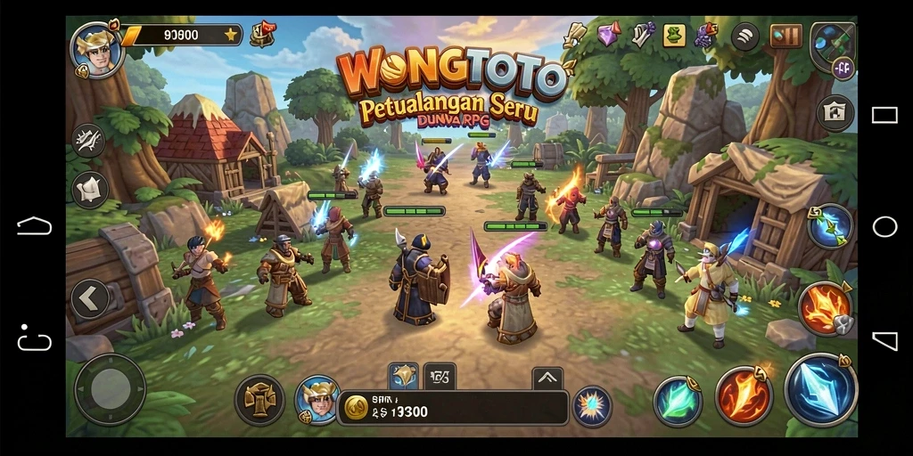 Tampilan gameplay RPG di WONGTOTO yang memukau.